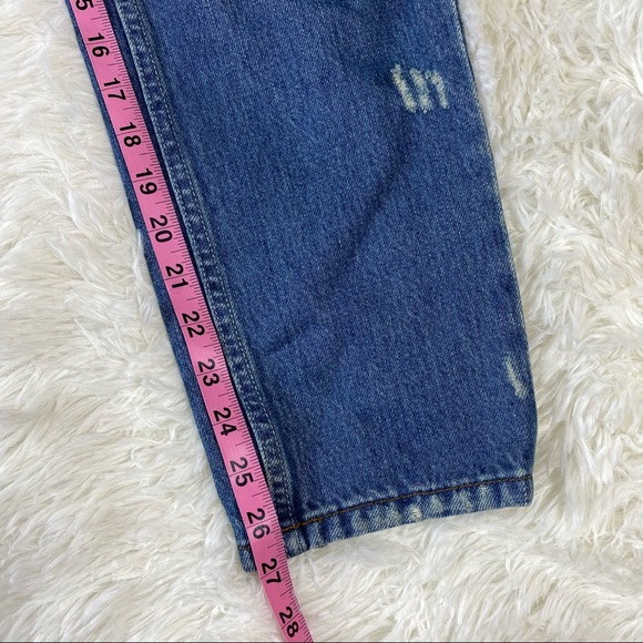 BDG Distressed Patchwork Slim Boyfriend Jeans Blue - Picture 13 of 14